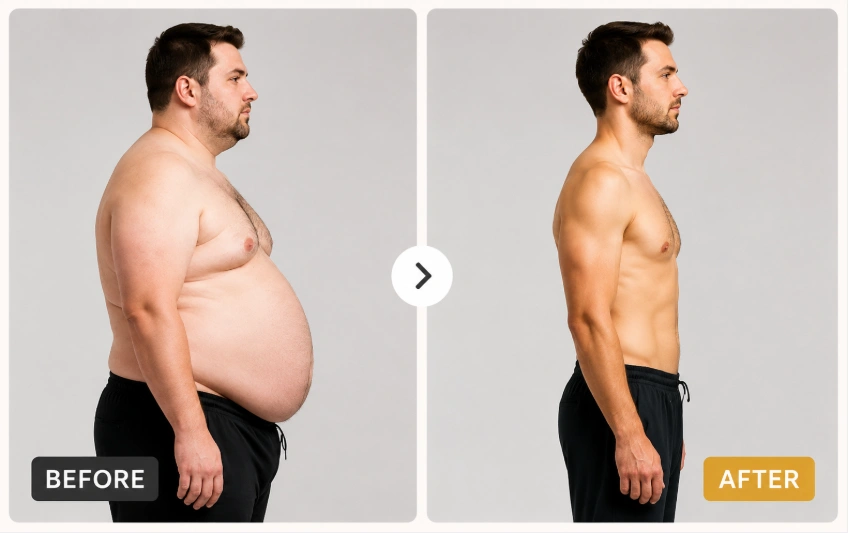 Before-after result