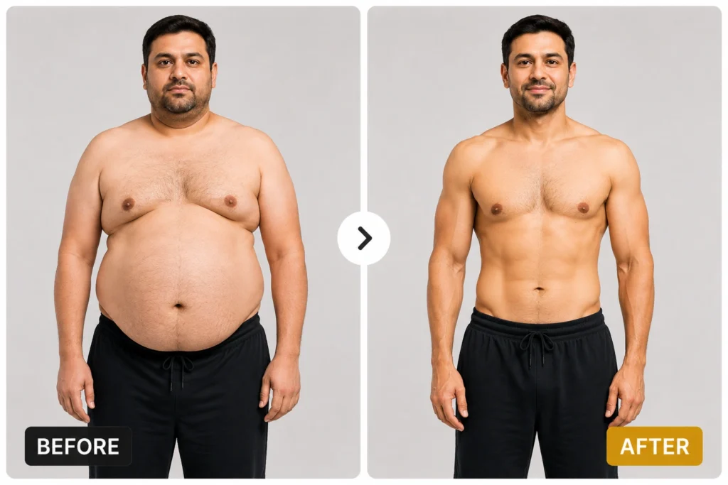 Before-after result
